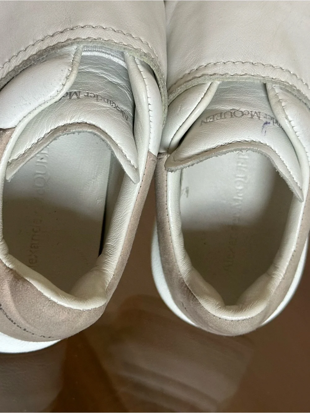 Alexander McQueen Kids Oversized Velcro Leather Sneakers EU 26